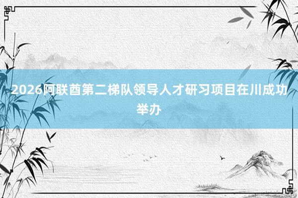 2026阿联酋第二梯队领导人才研习项目在川成功举办