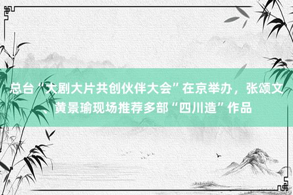 总台“大剧大片共创伙伴大会”在京举办，张颂文、黄景瑜现场推荐多部“四川造”作品