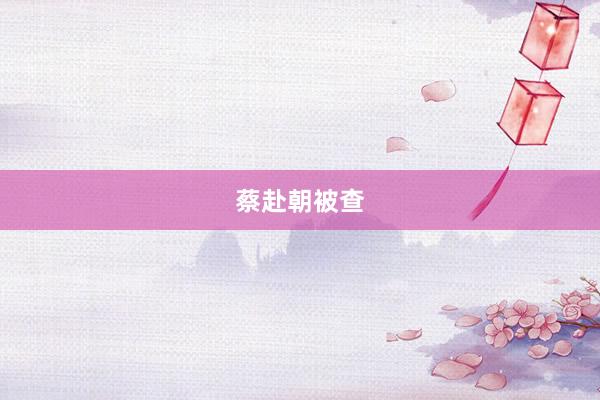 蔡赴朝被查