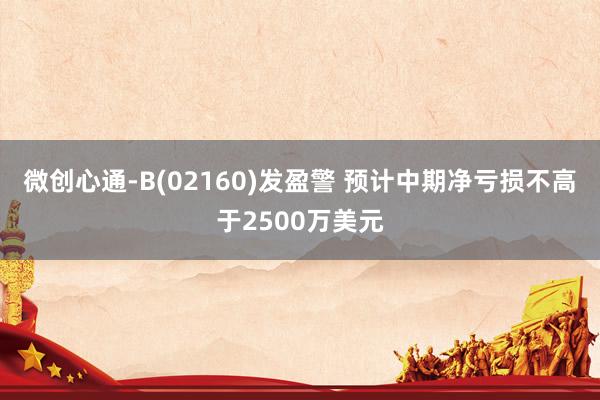 微创心通-B(02160)发盈警 预计中期净亏损不高于2500万美元