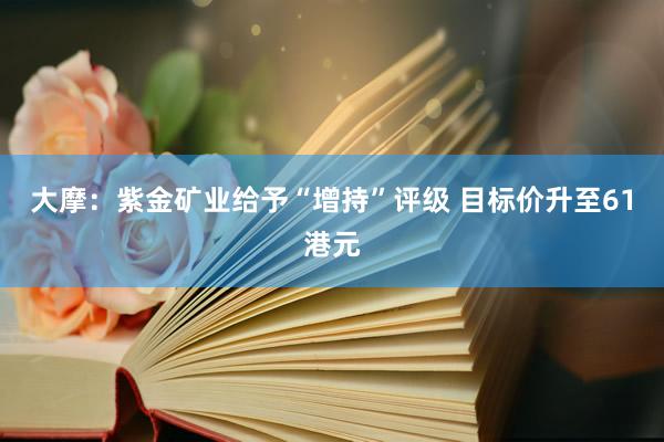 大摩：紫金矿业给予“增持”评级 目标价升至61港元