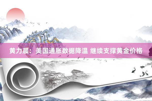 黄力晨：美国通胀数据降温 继续支撑黄金价格