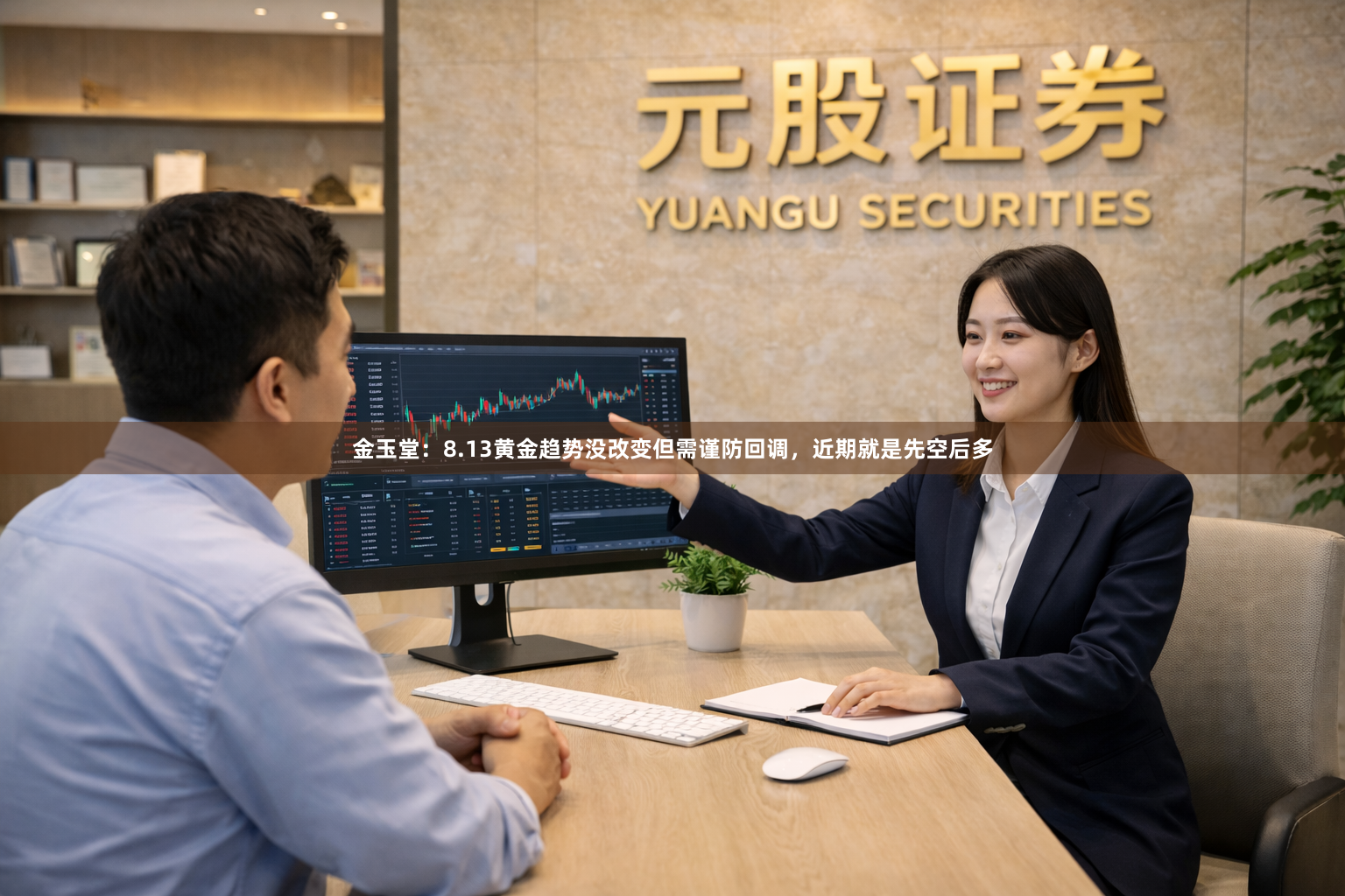 金玉堂：8.13黄金趋势没改变但需谨防回调，近期就是先空后多