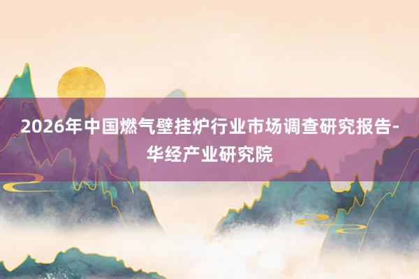2026年中国燃气壁挂炉行业市场调查研究报告-华经产业研究院