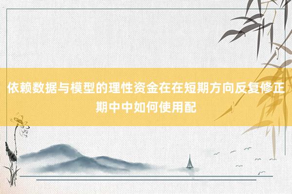 依赖数据与模型的理性资金在在短期方向反复修正期中中如何使用配