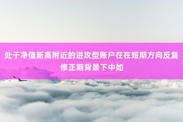 处于净值新高附近的进攻型账户在在短期方向反复修正期背景下中如