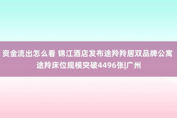 资金流出怎么看 锦江酒店发布途羚羚居双品牌公寓 途羚床位规模突破4496张|广州